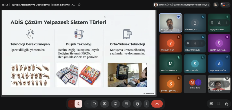 Türkçe Alternatif ve Destekleyici İletişim Sistemi (TADİS) Semineri Gerçekleştir...